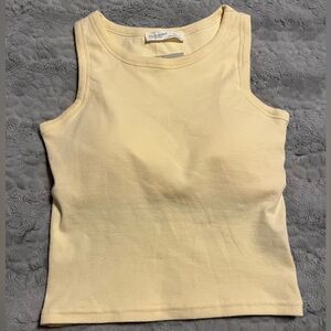 Women’s Yellow Ribbed Tank Top